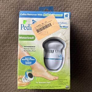 PediVac Rechargeable Electric Foot File-Callus Remover for Feet, Built-in Vacuum